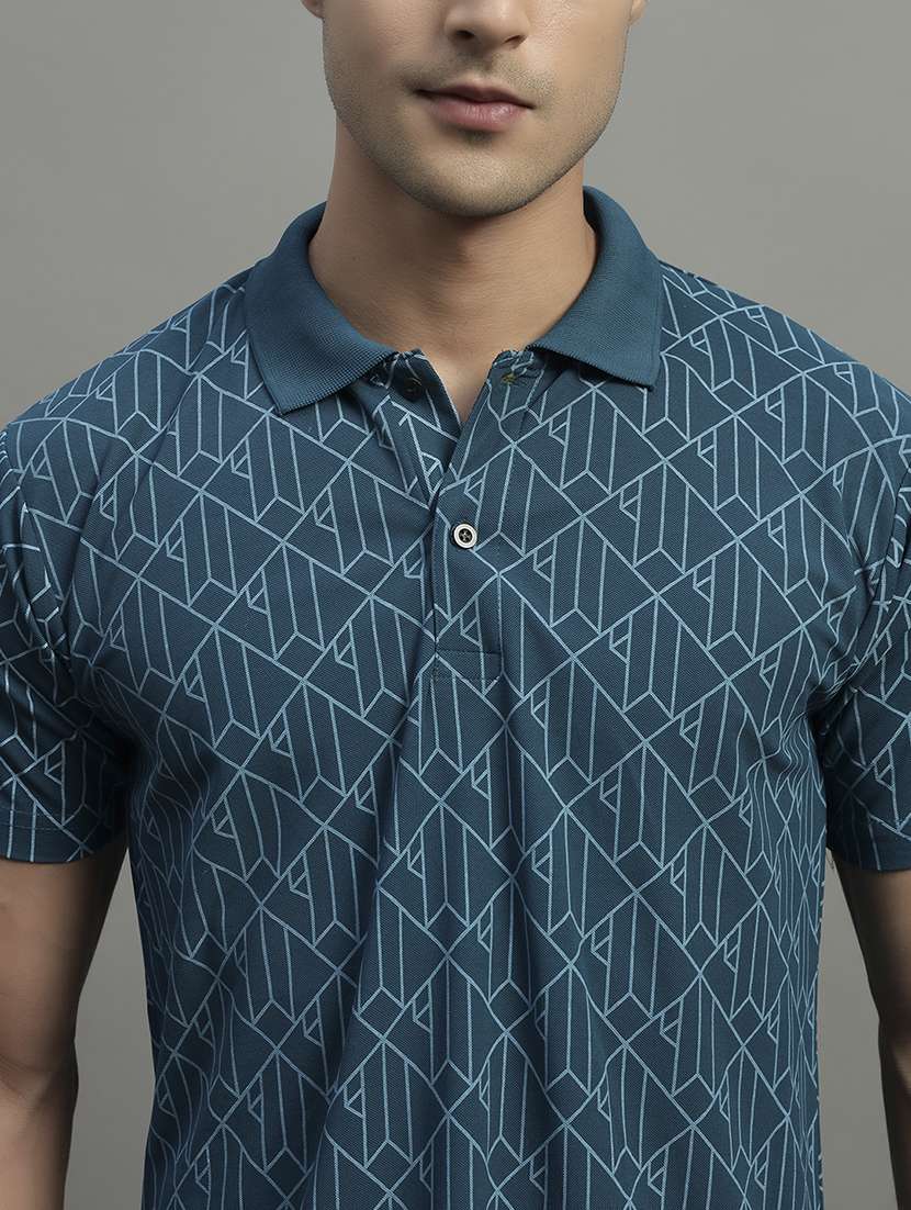 men printed short sleeve regular fit polo t-shirt - 21989849 -  Standard Image - 4