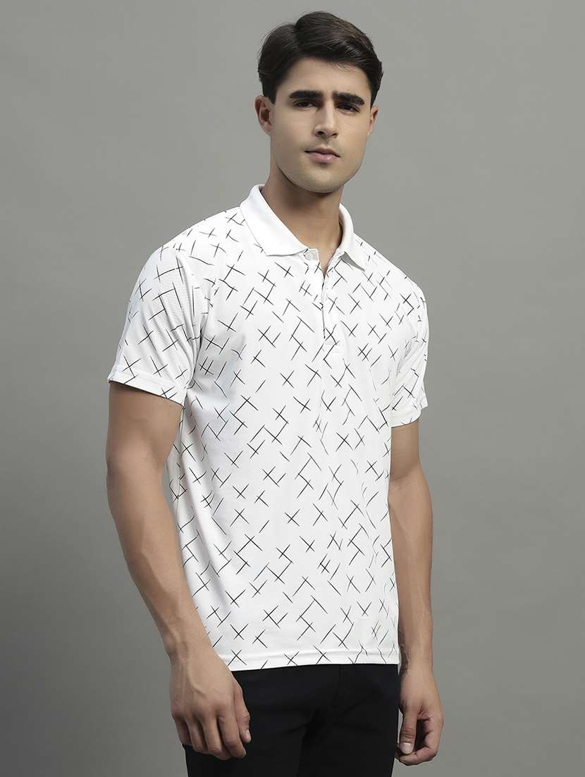 men printed short sleeve regular fit polo t-shirt - 21989853 -  Standard Image - 1