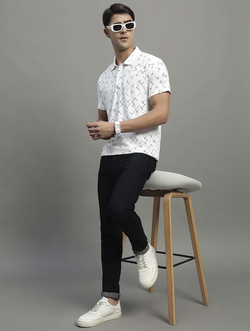 men printed short sleeve regular fit polo t-shirt - 21989853 -  Standard Image - 4