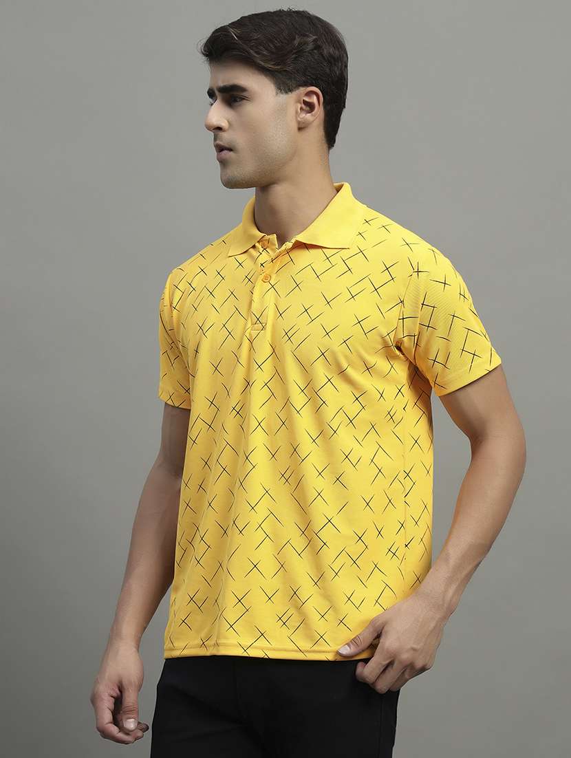 men printed short sleeve regular fit polo t-shirt - 21989854 -  Standard Image - 1