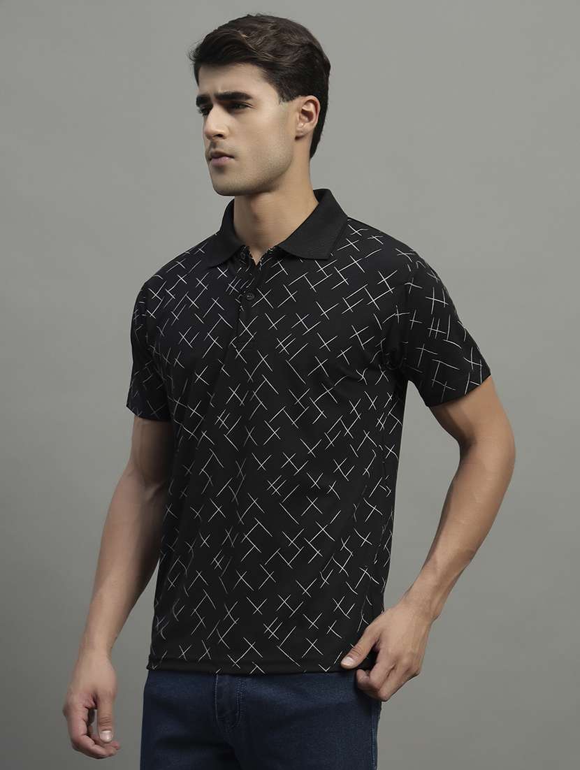 men printed short sleeve regular fit polo t-shirt - 21989855 -  Standard Image - 1