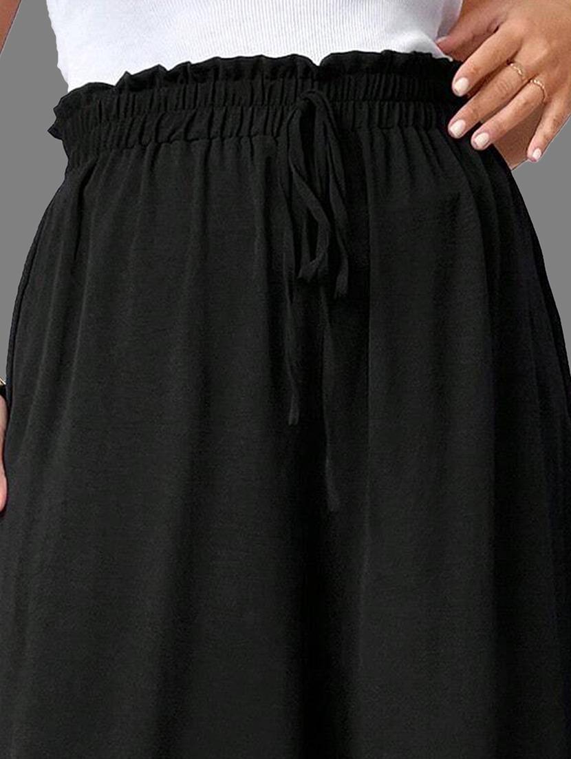 black rayon flared skirts - 21989860 - Standard Image - 4