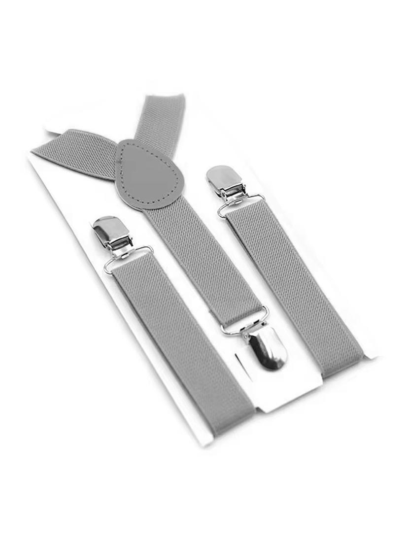 men solid plain grey fabric suspenders - 21989925 -  Standard Image - 1