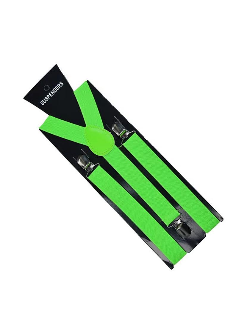 men solid plain green fabric suspenders - 21989926 -  Standard Image - 1