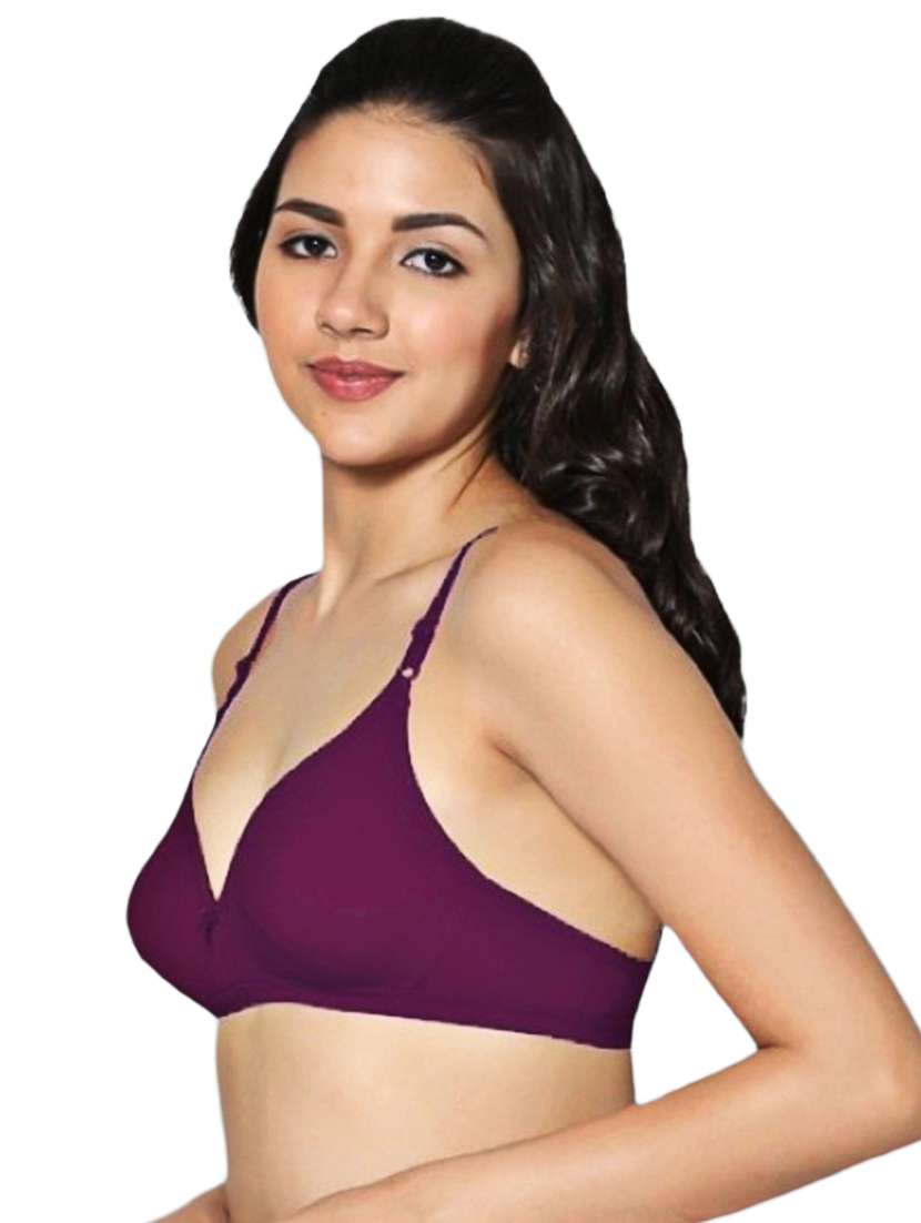 women pack of 2 solid non padded bra - 21990854 -  Standard Image - 4