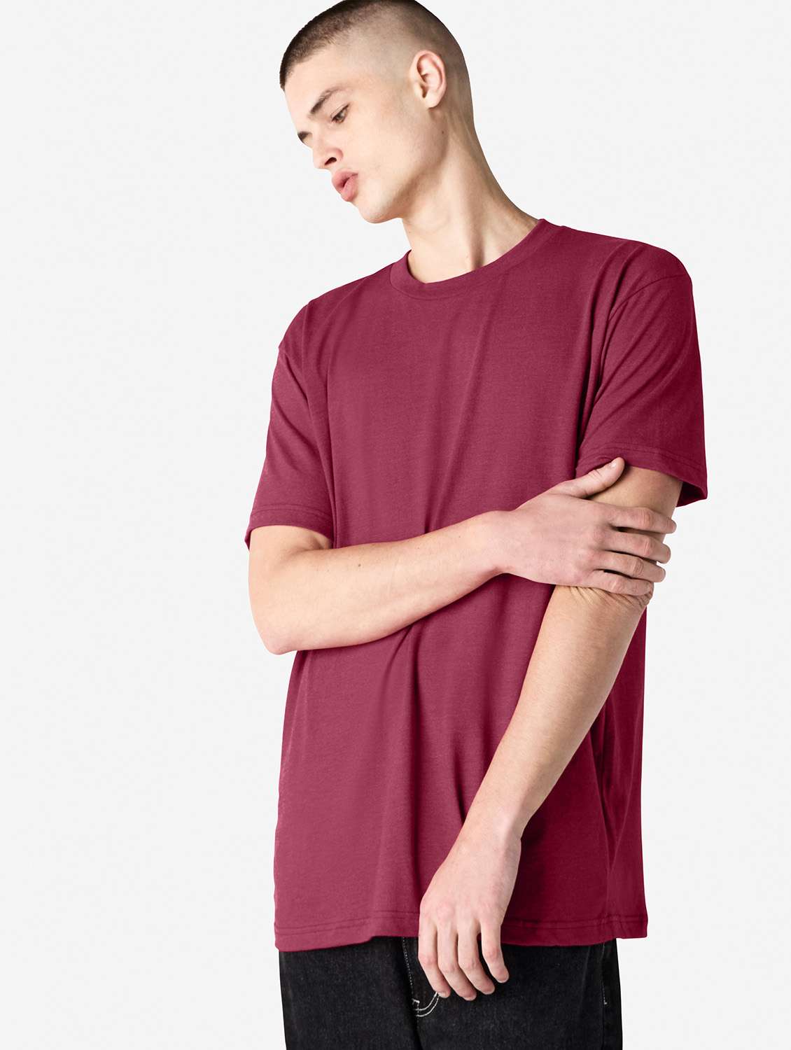 burgundy cotton tshirt - 21991173 -  Standard Image - 1