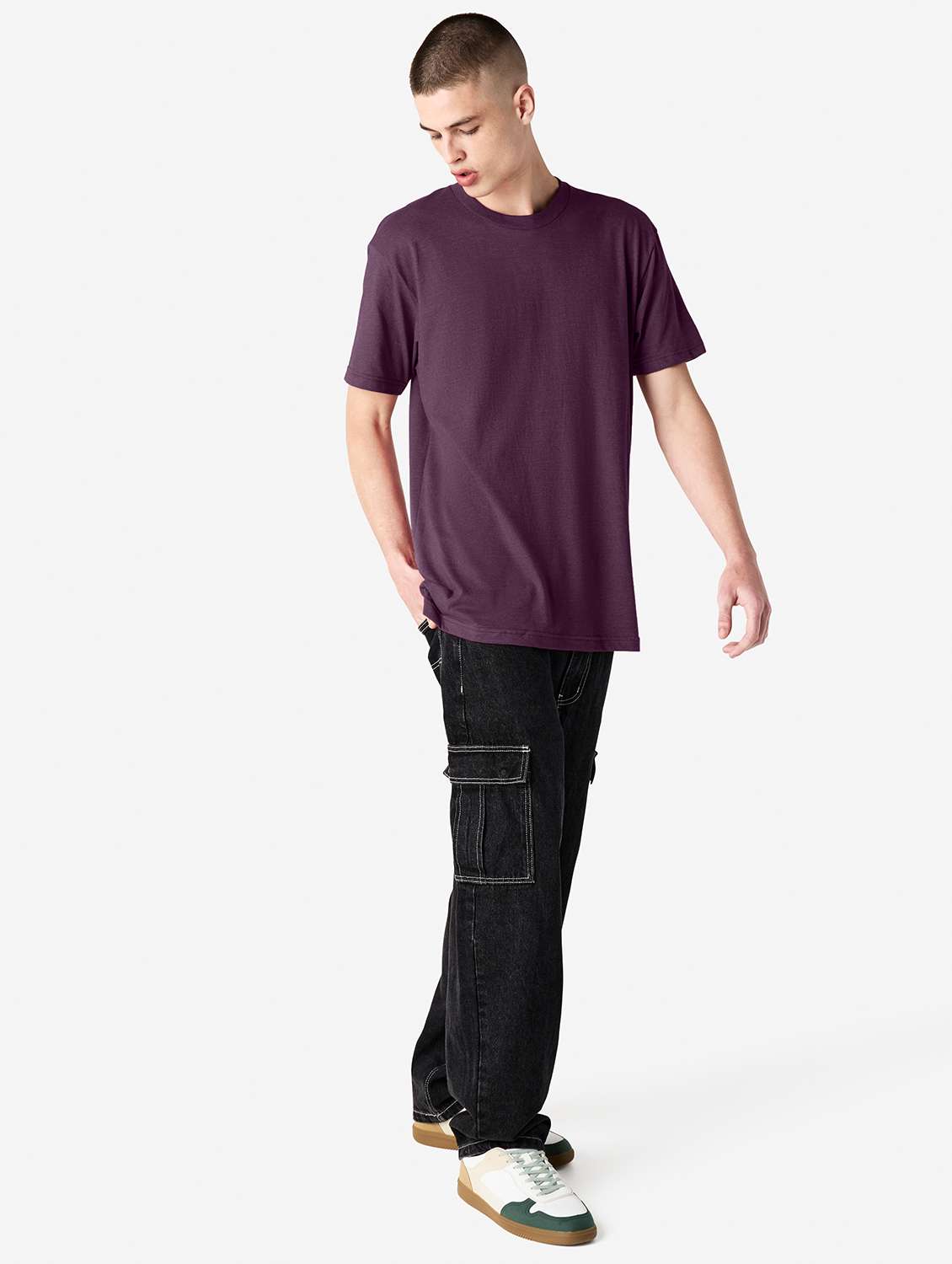 purple cotton tshirt - 21991174 -  Standard Image - 4