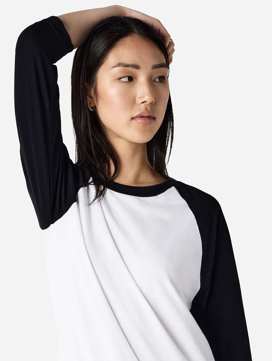unisex color block long sleeve regular fit t-shirt - 21991177 - Standard Image - 1