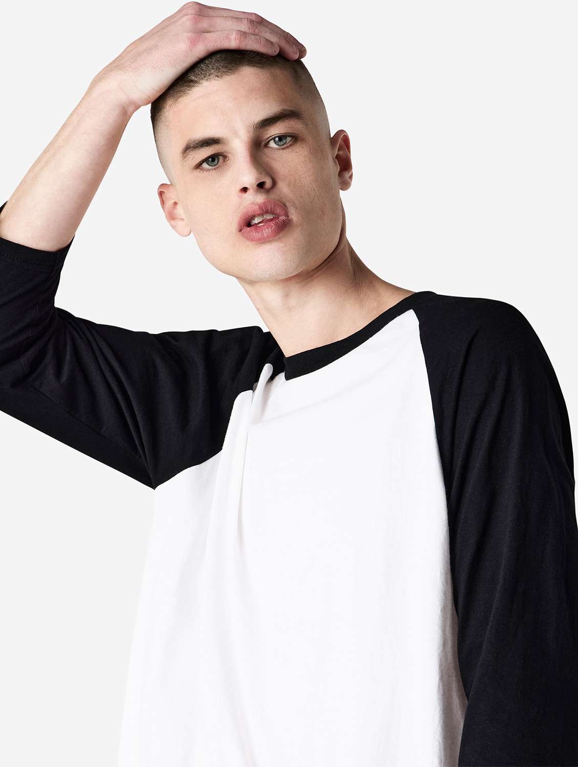 unisex color block long sleeve regular fit t-shirt - 21991177 - Standard Image - 4