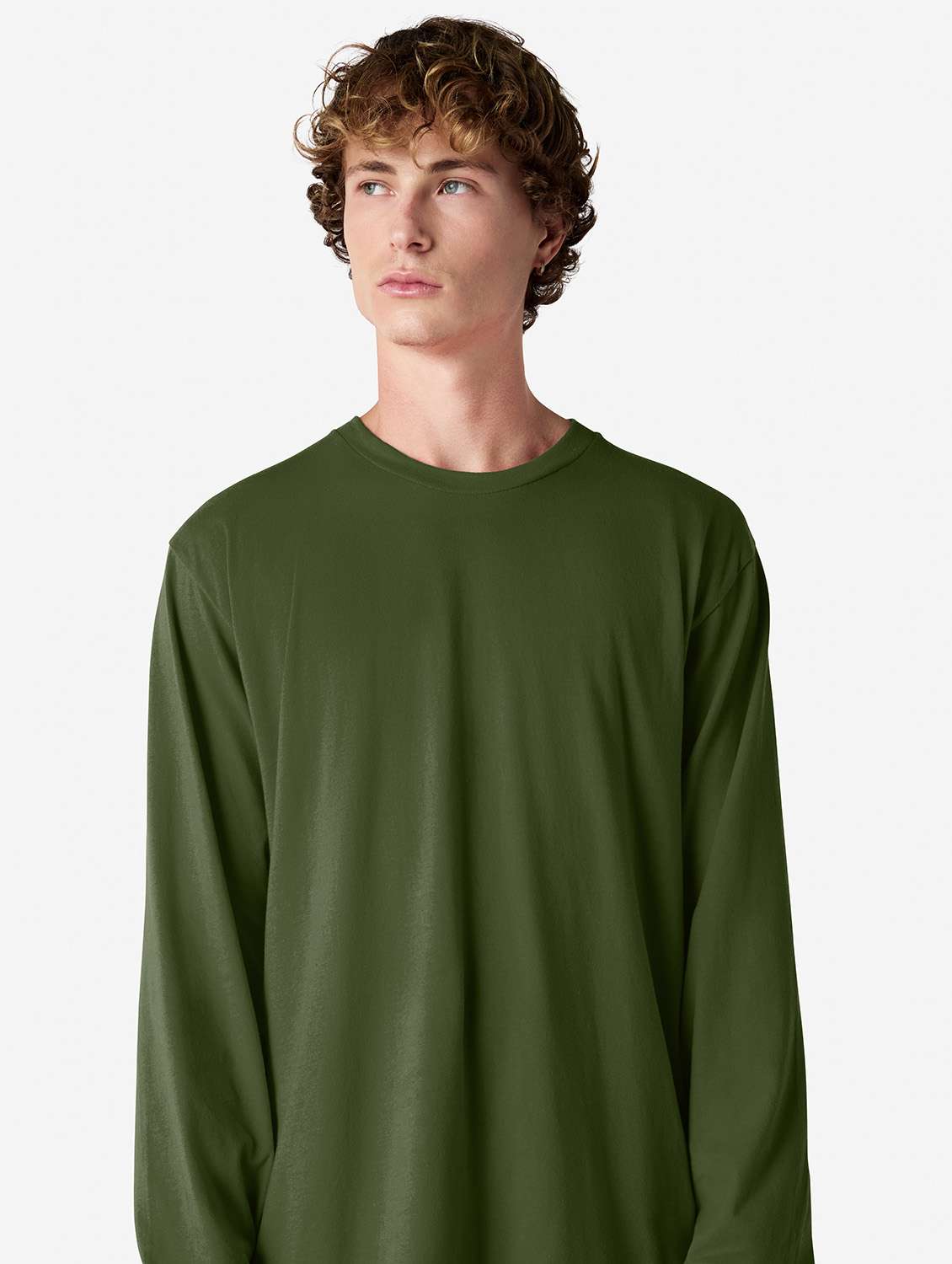 unisex solid long sleeve relaxed fit t-shirt - 21991181 - Standard Image - 1