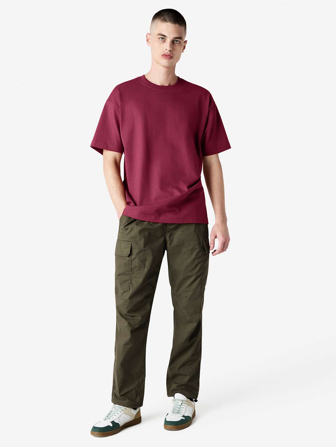 unisex solid short sleeve relaxed fit t-shirt - 21991182 -  Standard Image - 4