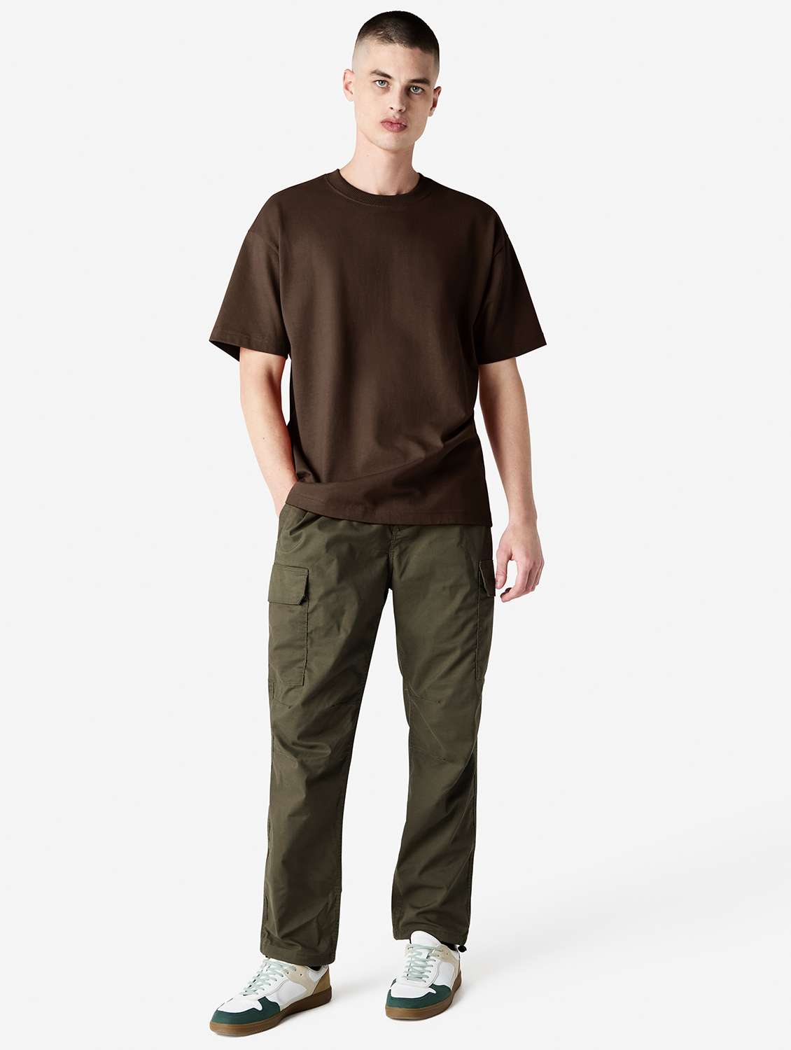 unisex solid short sleeve relaxed fit t-shirt - 21991183 - Standard Image - 4