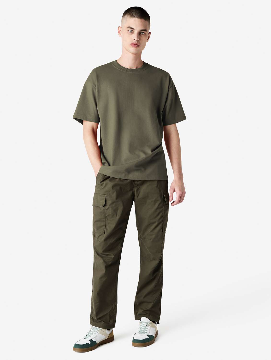 unisex solid short sleeve relaxed fit t-shirt - 21991184 - Standard Image - 4