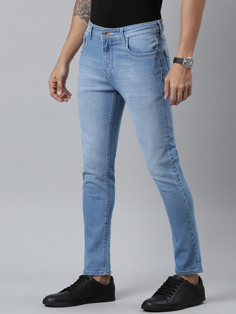 men washed mid rise full length jeans - 21991188 - Standard Image - 1