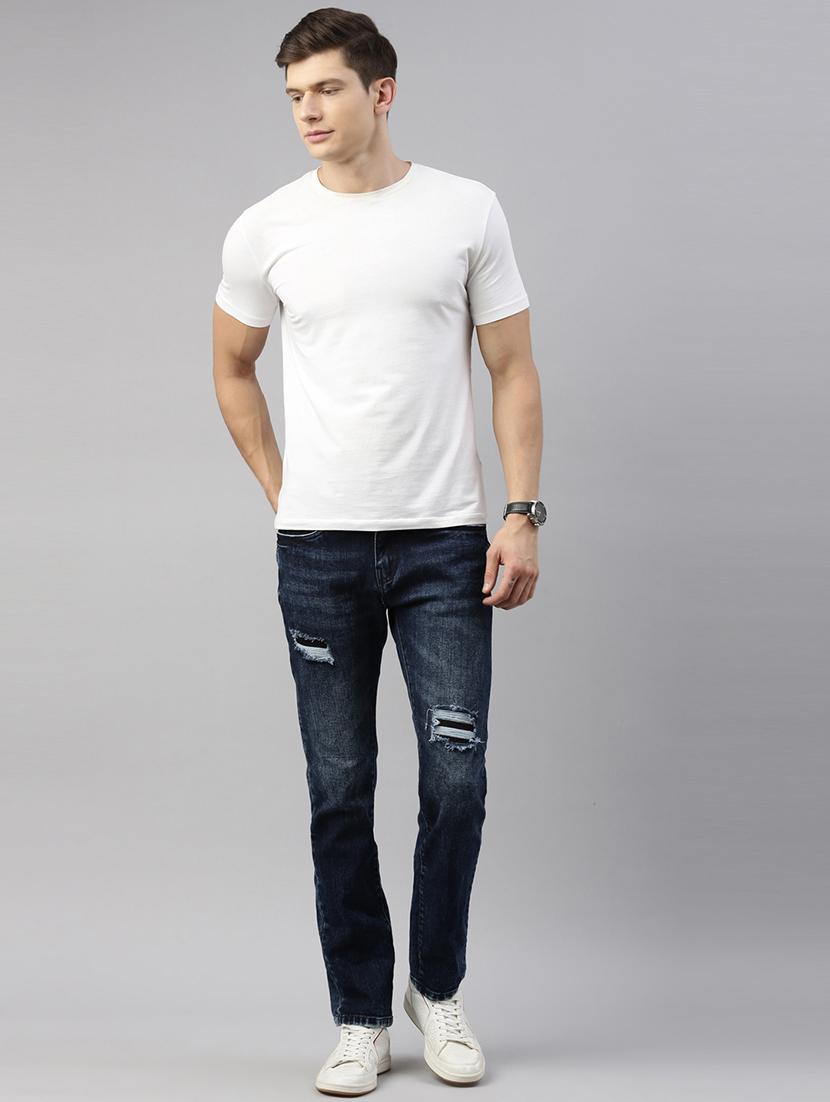 men distress mid rise slim fit jeans - 21991190 - Standard Image - 4