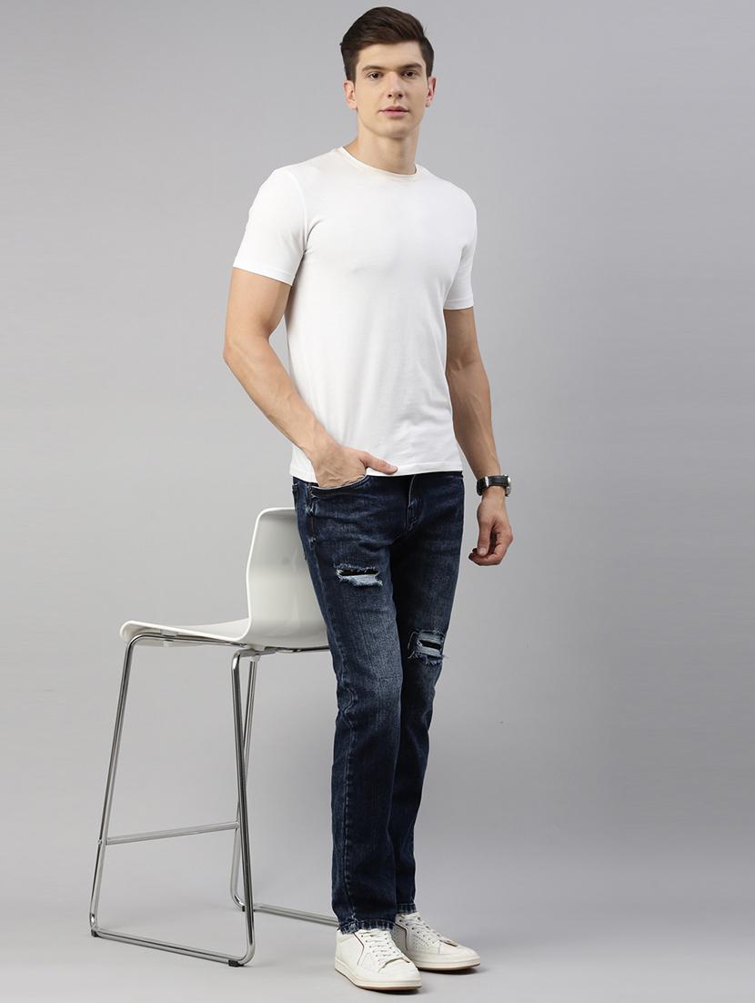 men distress mid rise slim fit jeans - 21991190 - Standard Image - 6