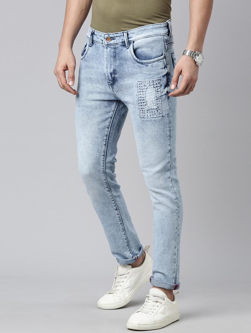 men washed mid rise full length jeans - 21991192 - Standard Image - 1