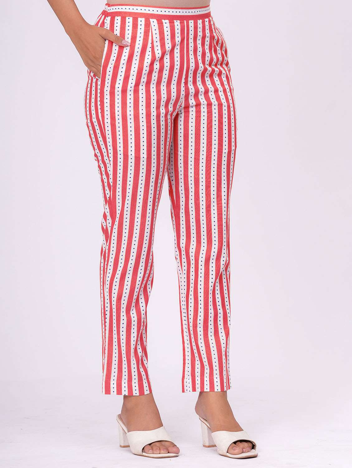 women striped long sleeve ethnic co-ord set - 21991262 - Standard Image - 6