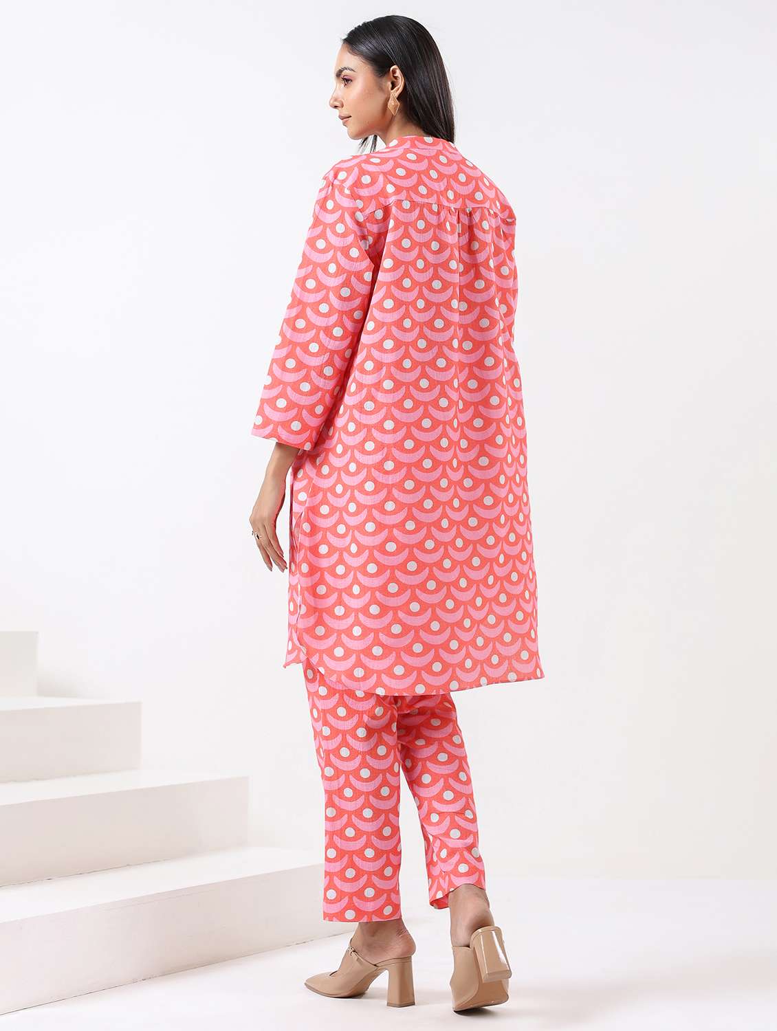 women printed long sleeve ethnic co-ord set - 21991264 - Standard Image - 4