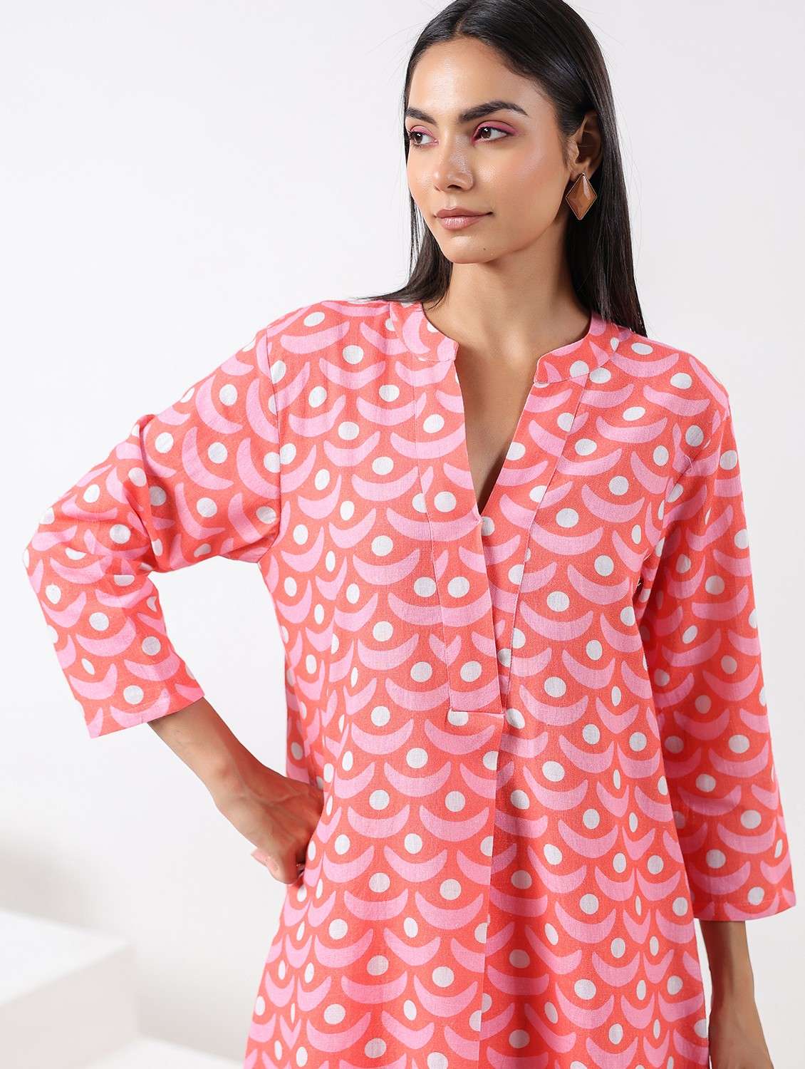 women printed long sleeve ethnic co-ord set - 21991264 - Standard Image - 6