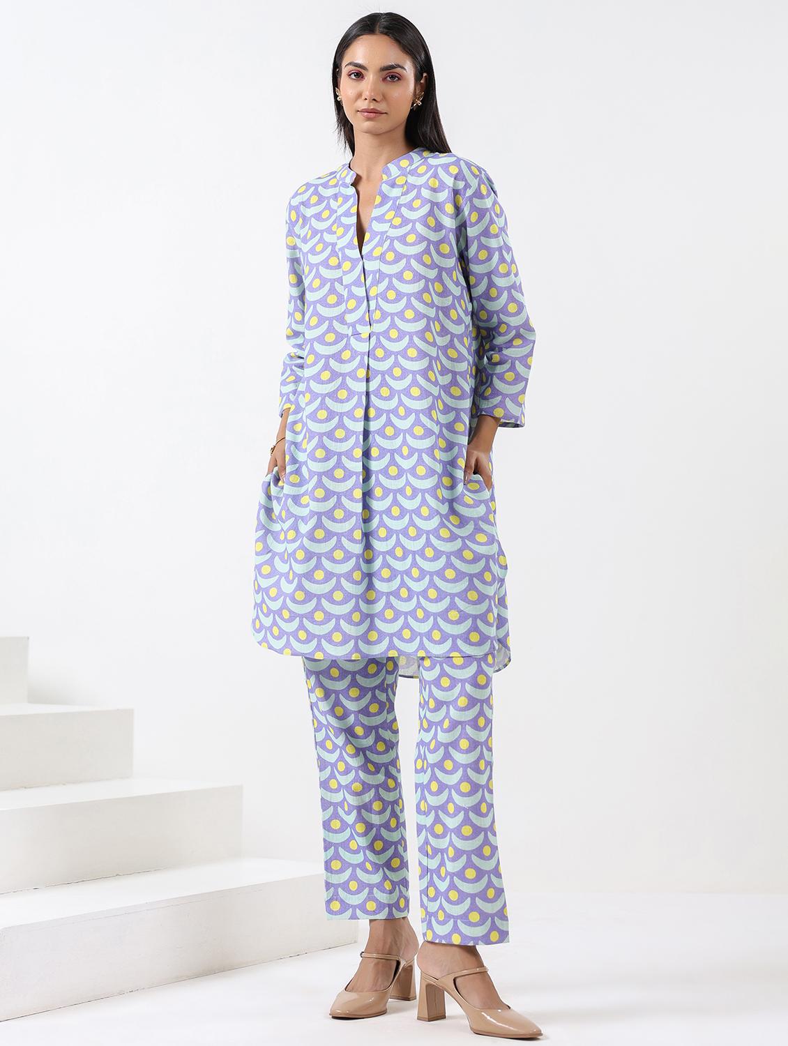 women printed long sleeve ethnic co-ord set - 21991266 - Standard Image - 1
