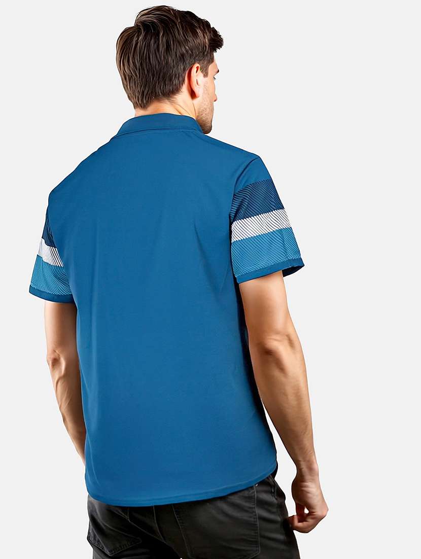 men striped short sleeve regular fit polo t-shirt - 21991611 -  Standard Image - 1