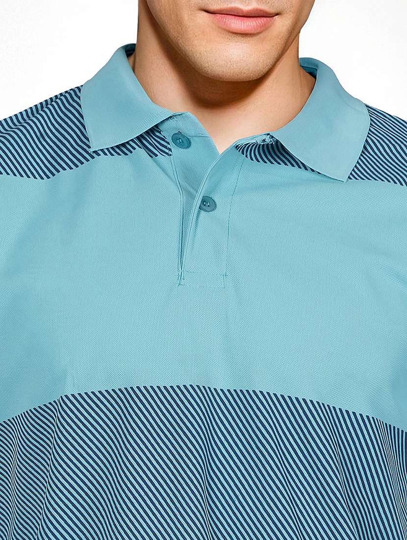 men color block short sleeve regular fit polo t-shirt - 21991614 - Standard Image - 4