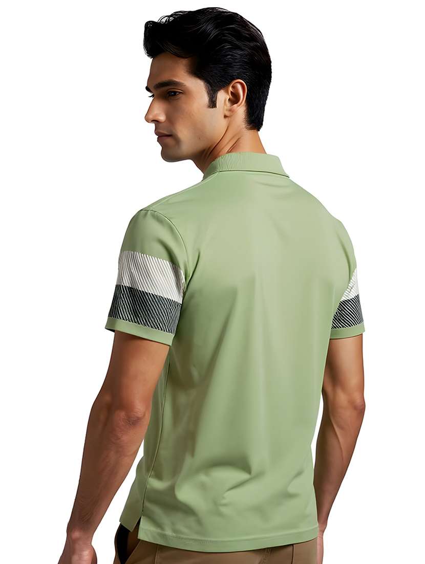 men striped short sleeve regular fit polo t-shirt - 21991616 -  Standard Image - 1