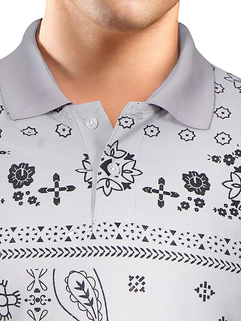 men printed short sleeve regular fit polo t-shirt - 21991617 - Standard Image - 4