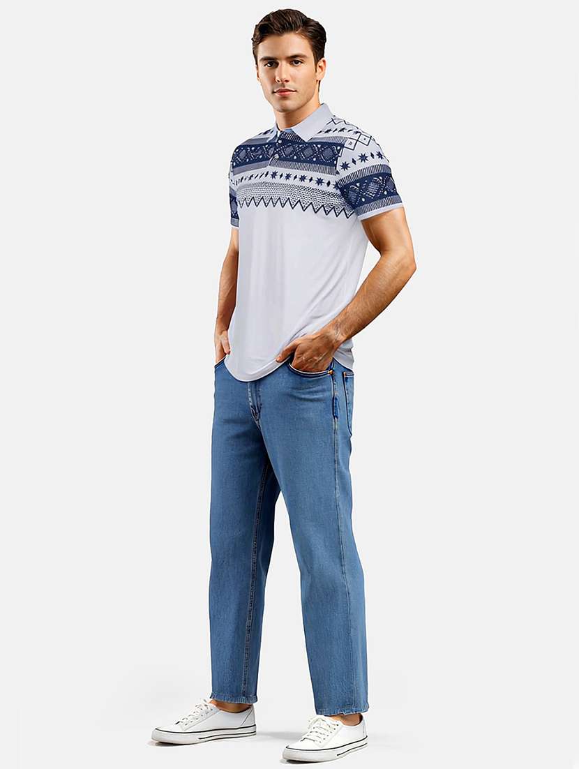 men printed short sleeve regular fit polo t-shirt - 21991620 -  Standard Image - 4