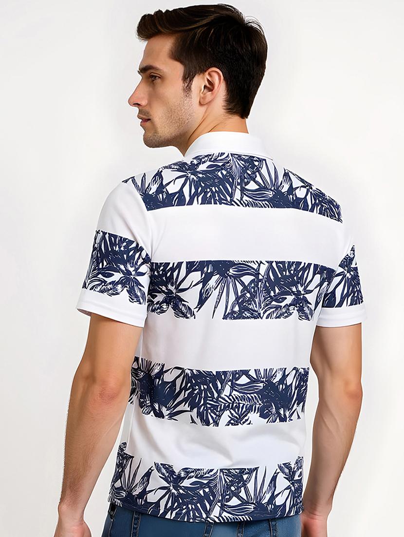 men printed short sleeve regular fit polo t-shirt - 21991621 - Standard Image - 1