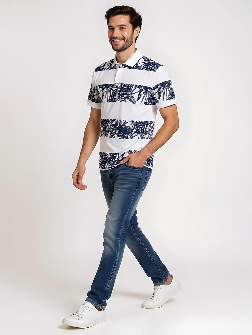 men printed short sleeve regular fit polo t-shirt - 21991621 - Standard Image - 4