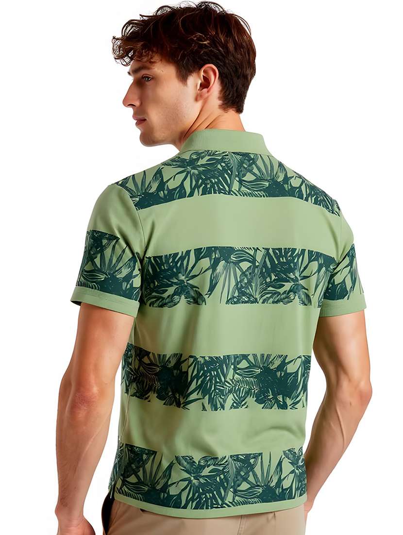 men printed short sleeve regular fit polo t-shirt - 21991622 -  Standard Image - 1