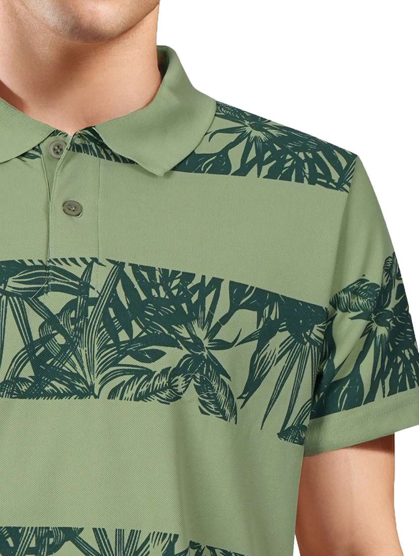 men printed short sleeve regular fit polo t-shirt - 21991622 -  Standard Image - 4