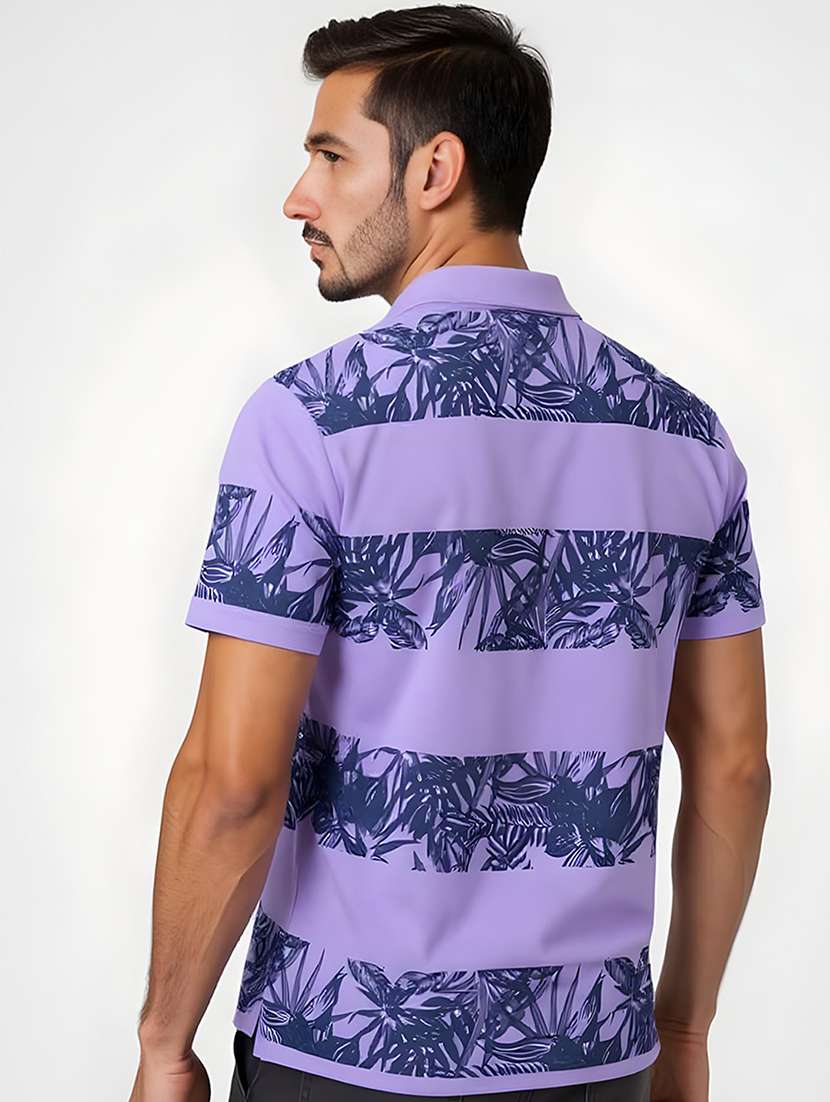 men printed short sleeve regular fit polo t-shirt - 21991623 -  Standard Image - 1