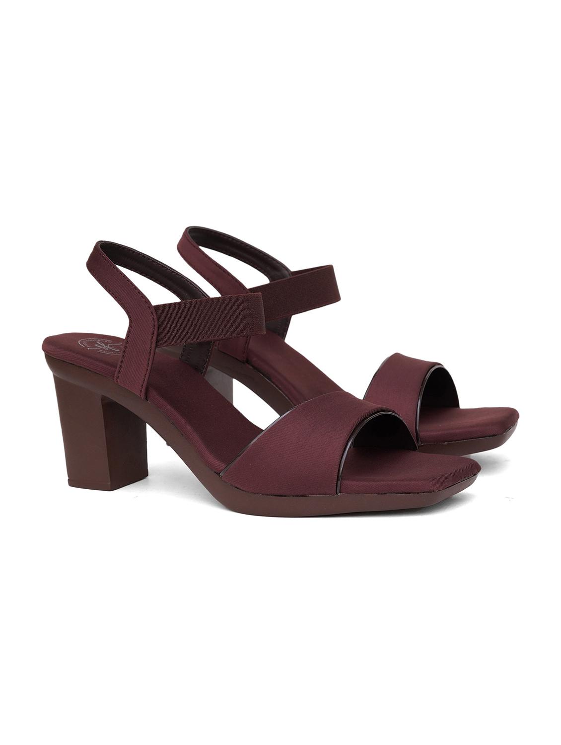 women black strap block heel sandal - 21991832 -  Zoom Image - 0