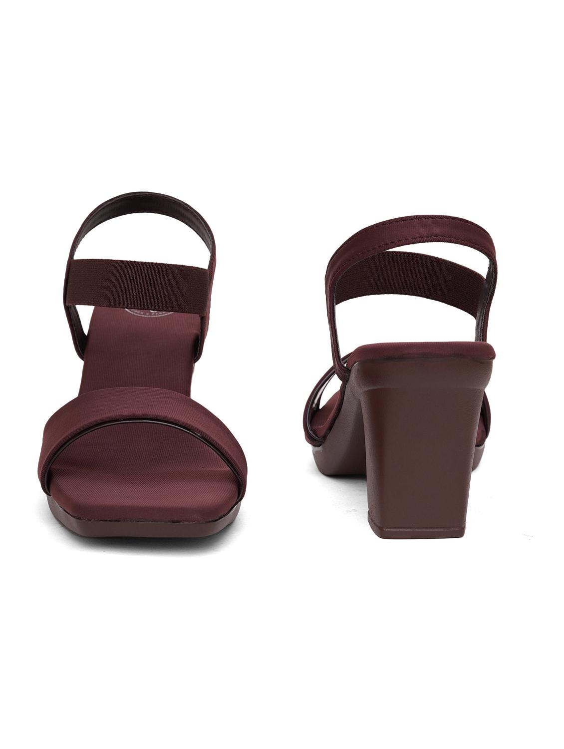 women black strap block heel sandal - 21991832 -  Standard Image - 1
