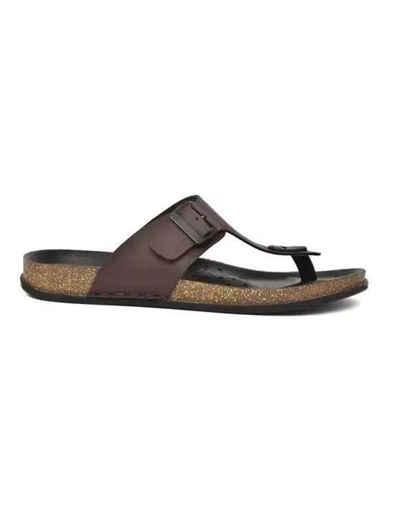 men brown toe seperator sandal - 21991900 -  Standard Image - 1