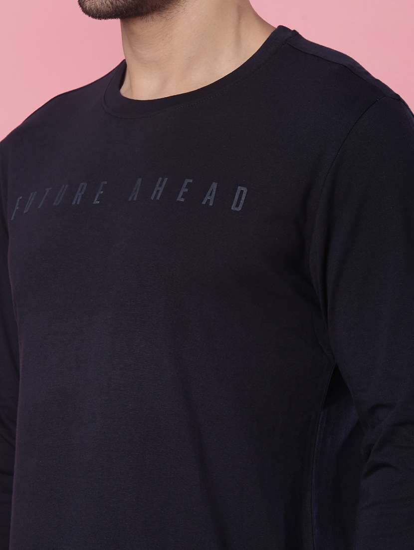 men chest print long sleeve regular fit t-shirt - 21991926 - Standard Image - 4