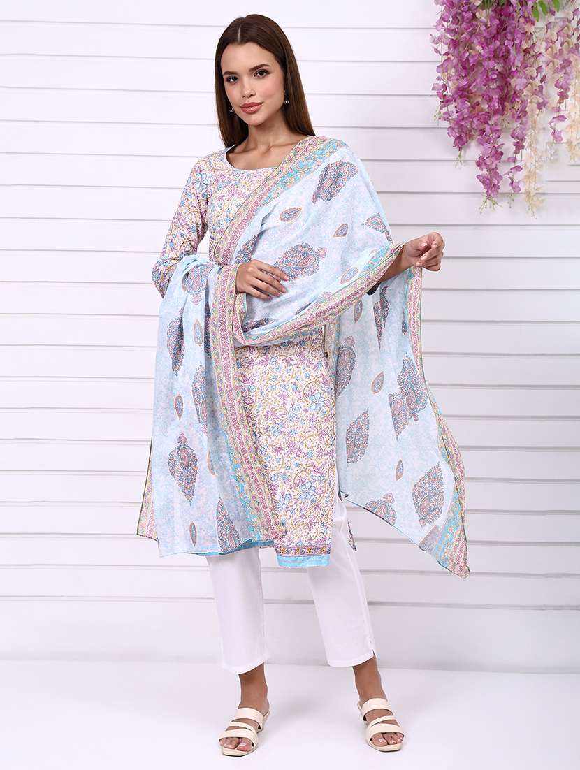 multi colored cotton kurta pant  set - 21991973 -  Standard Image - 1