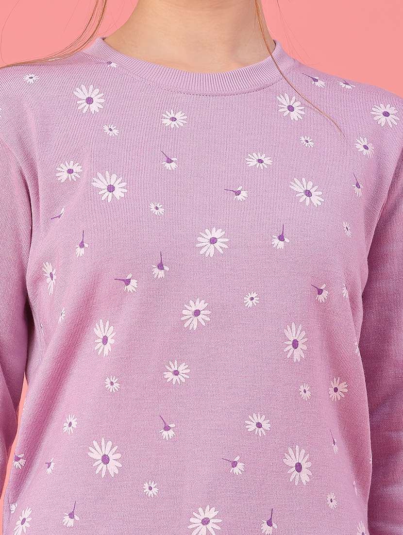 women floral long sleeve waist length pullover - 21991986 -  Standard Image - 4