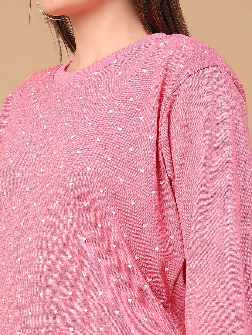 women printed long sleeve waist length pullover - 21991988 -  Standard Image - 4