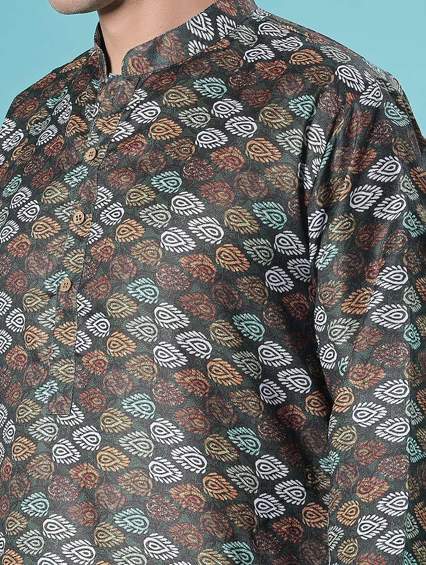 men long sleeve kurta and pyjama set - 21991991 -  Standard Image - 4