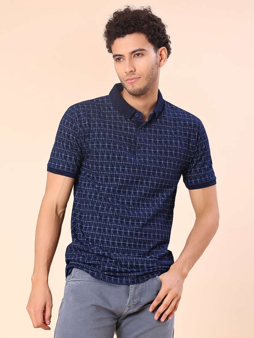 men printed short sleeve regular fit polo t-shirt - 21992055 -  Standard Image - 1