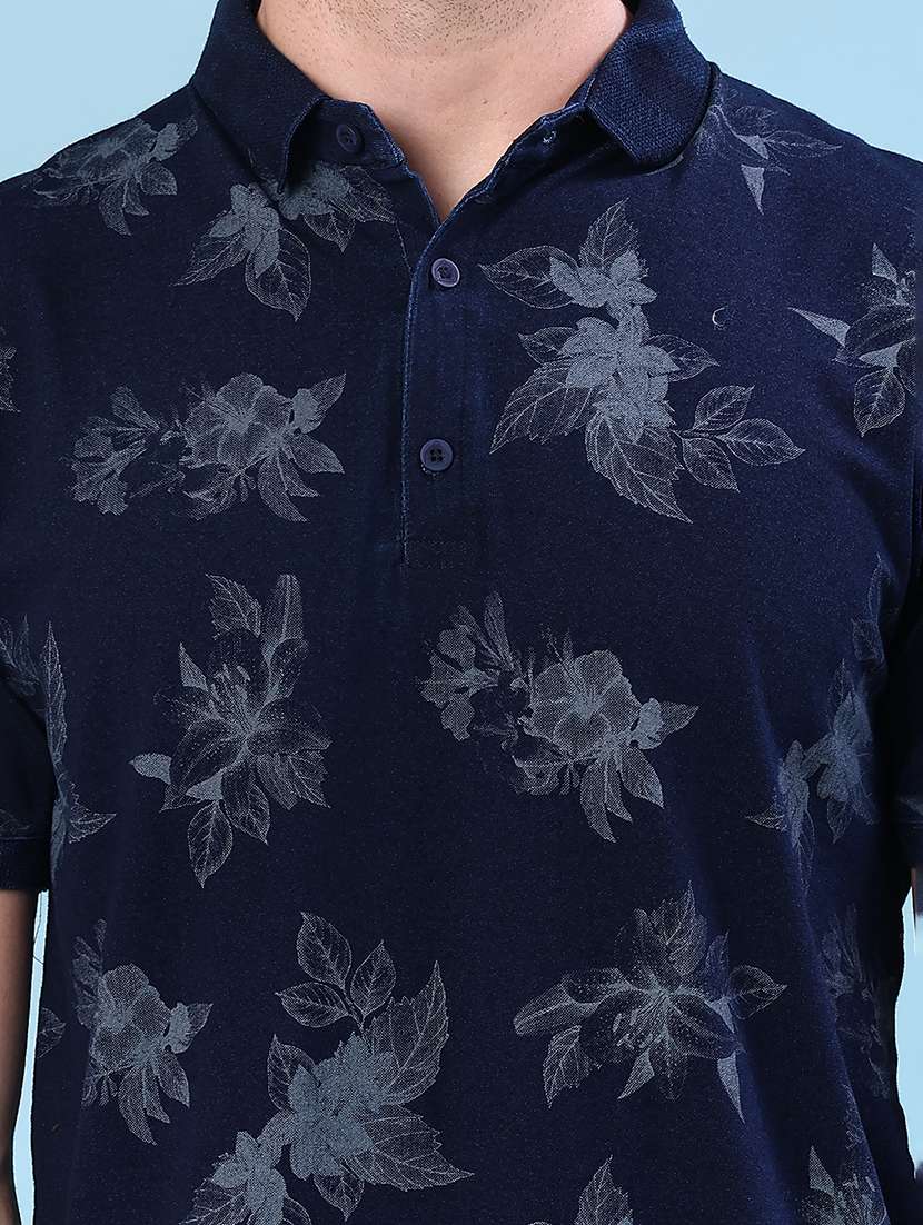 men printed short sleeve polo t-shirt - 21992056 -  Standard Image - 4