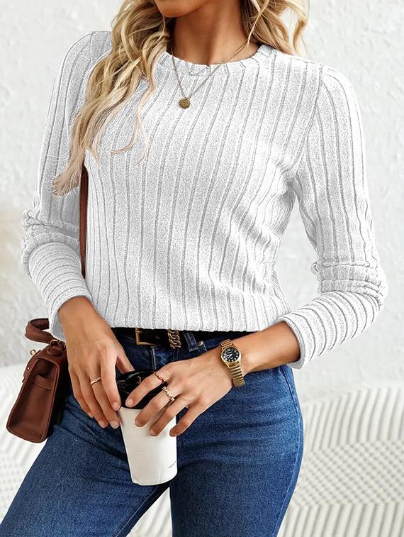 women solid long sleeve regular top