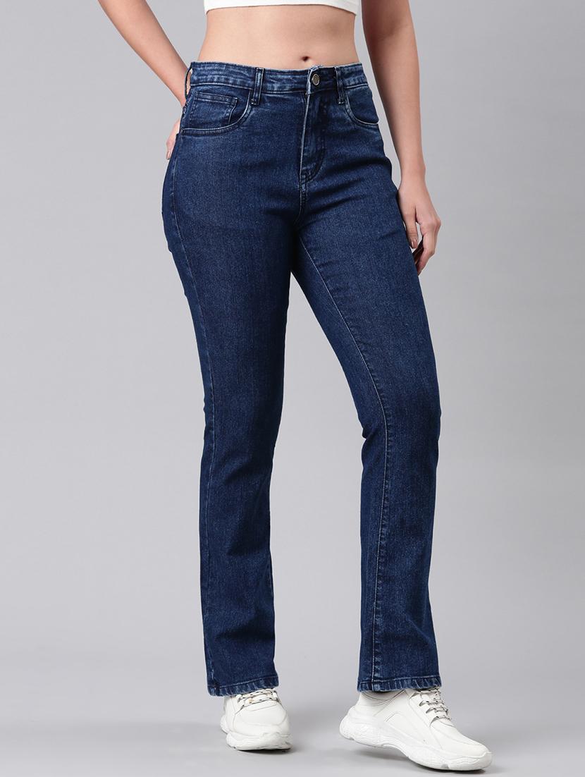 women solid mid rise bootcut jean - 21992423 - Standard Image - 1