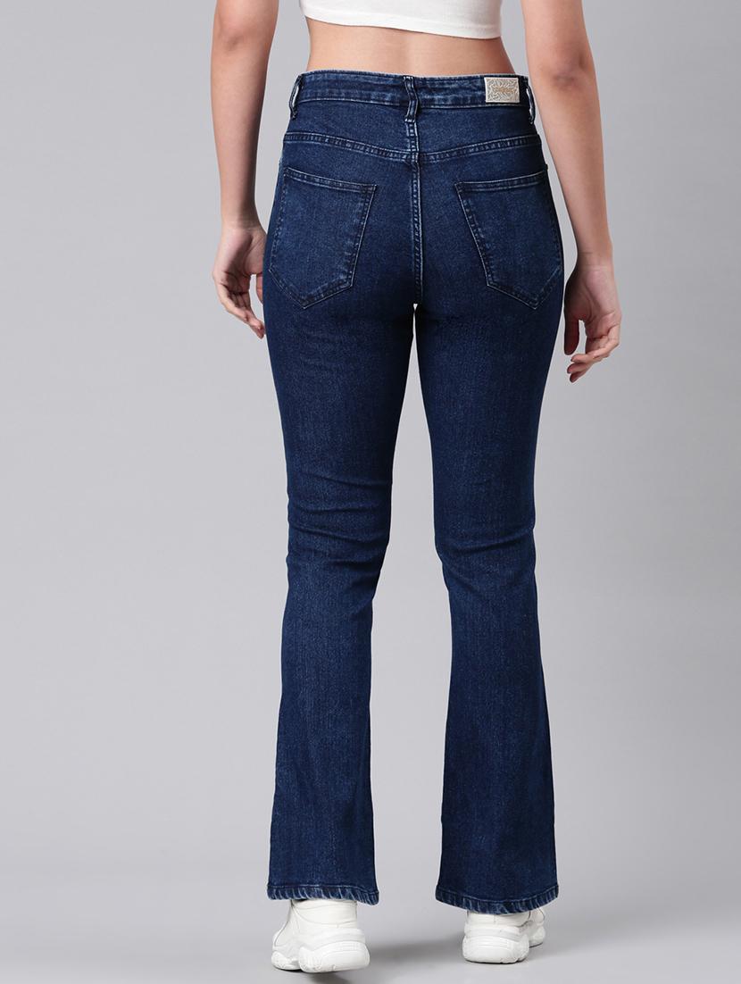 women solid mid rise bootcut jean - 21992423 - Standard Image - 4
