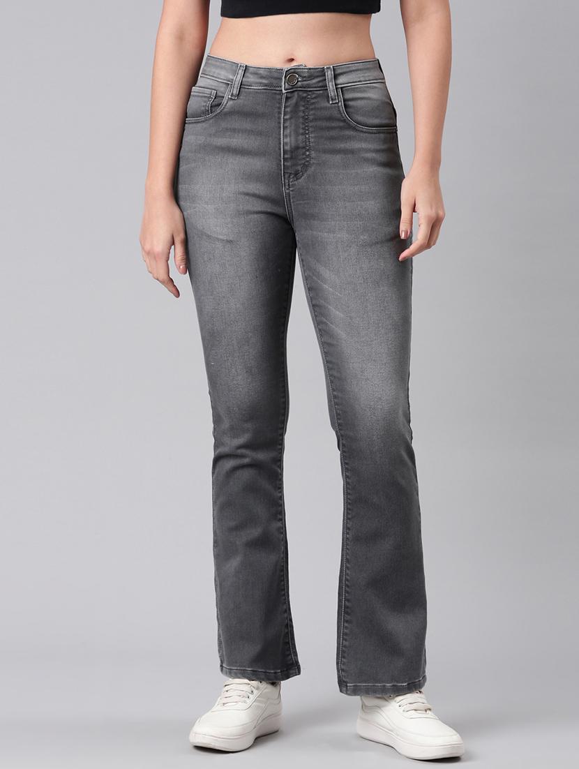 women solid mid rise bootcut jean - 21992424 - Zoom Image - 0