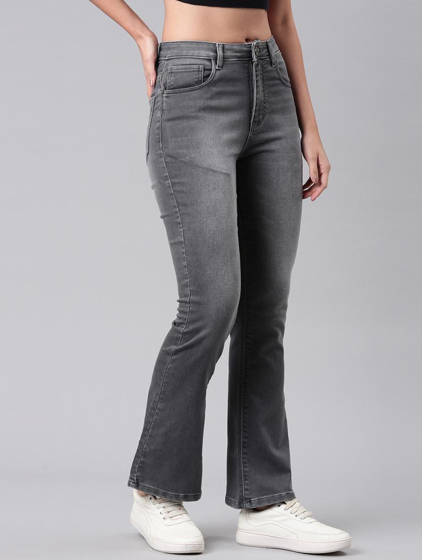 women solid mid rise bootcut jean - 21992424 - Standard Image - 4